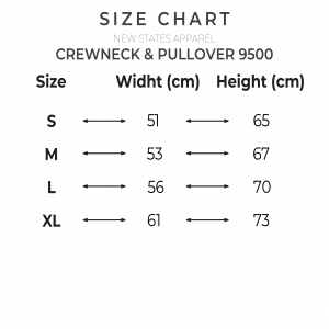 SIZE CHART LENGKAP PUTIH- CREWNECK PUULLOVER
