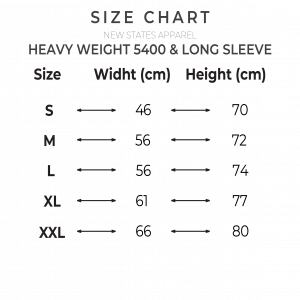SIZE CHART LENGKAP PUTIH-HEAVY WEIGHT&LS